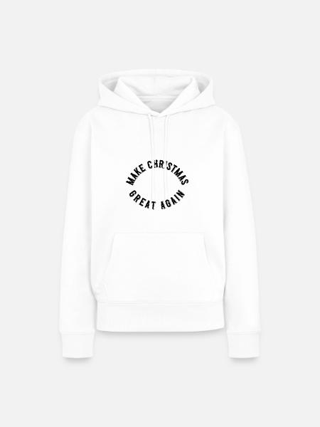 Make Christmas great again - Frauen Premium Bio Hoodie - Weiß