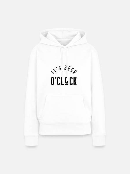 It's beer o'clock - Frauen Premium Bio Hoodie - Weiß