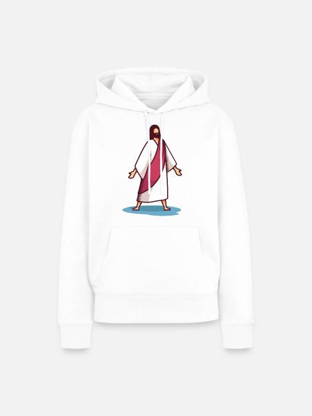 Unser Herr Jesus - Frauen Premium Bio Hoodie - Weiß