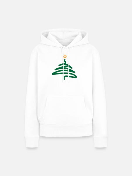 Weihnachtsbaum - Frauen Premium Bio Hoodie - Weiß