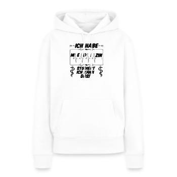 Ich habe Medizin studiert Geschenk - Frauen Premium Bio Hoodie - Weiß - Vorne - Julia (174cm)