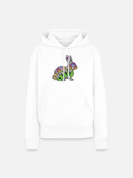 Kaninchen - Frauen Premium Bio Hoodie - Weiß