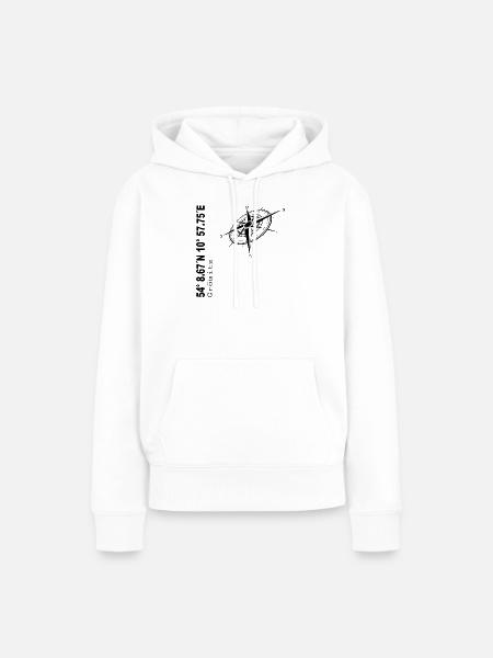 Grömitz - Frauen Premium Bio Hoodie - Weiß