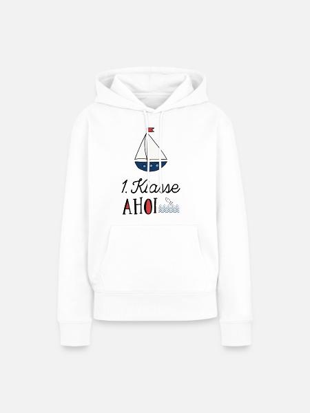 Erstklässler ahoi - Frauen Premium Bio Hoodie - Weiß