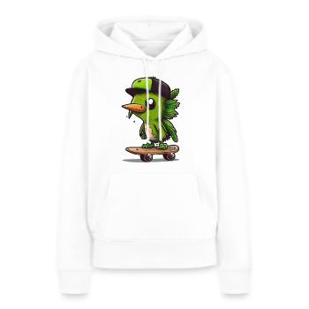 Kiwi Kickflips - Sweat à capuche Premium bio Femme - blanc - Devant - Julia (174cm)