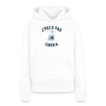 J peux pas j ai Cinéma - Sweat à capuche Premium bio Femme - blanc - Devant - Julia (174cm)