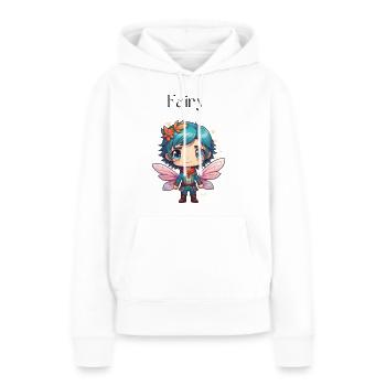 Fee - Frauen Premium Bio Hoodie - Weiß - Vorne - Julia (174cm)