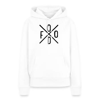 Nourriture - Sweat à capuche Premium bio Femme - blanc - Devant - Julia (174cm)