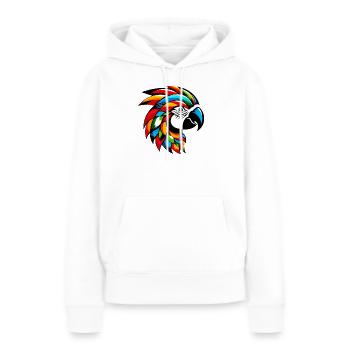 Harlekin Papagei - Frauen Premium Bio Hoodie - Weiß - Vorne - Julia (174cm)