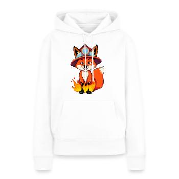 Enigmatic Fox in a Blazing Hat - Women’s Premium Organic Hoodie - white - Front - Julia (174cm)