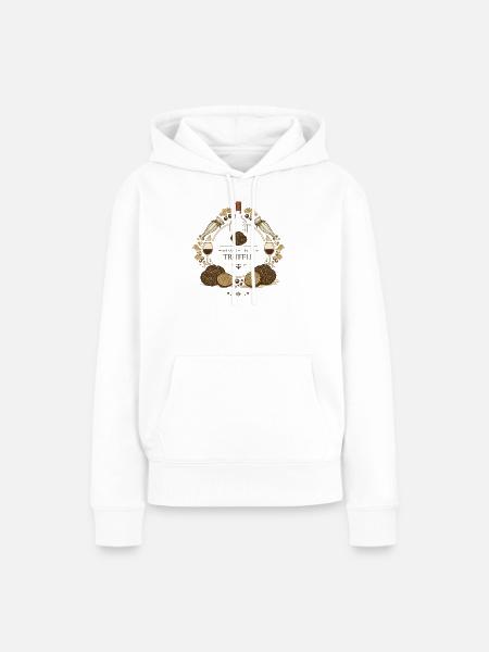 Italienisches Trüffelfest - Frauen Premium Bio Hoodie - Weiß