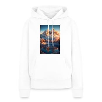 Stunning Alpine Mountain Sunrise - Women’s Premium Organic Hoodie - white - Front - Julia (174cm)