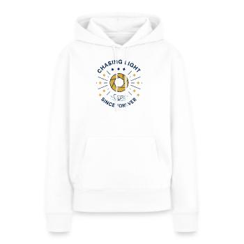 Chasseurs de lumière depuis des siècles - Sweat à capuche Premium bio Femme - blanc - Devant - Julia (174cm)