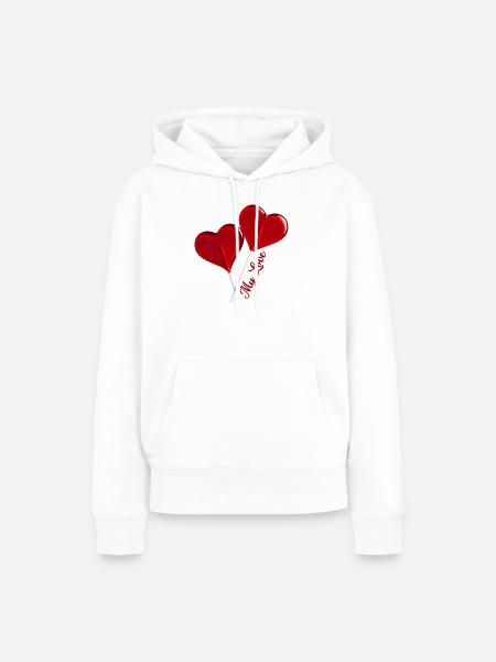 Meine Liebeserklärung - Frauen Premium Bio Hoodie - Weiß