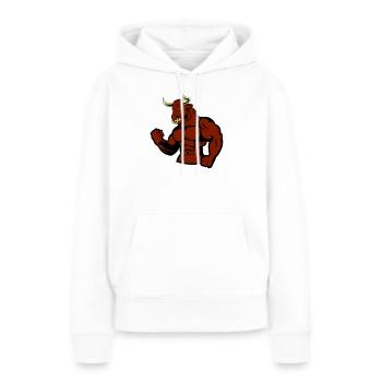 Taureau musclé Taureau - Sweat à capuche Premium bio Femme - blanc - Devant - Julia (174cm)