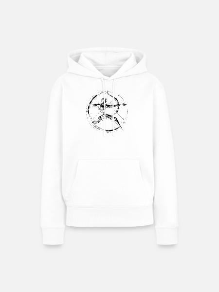 Schütze Sternzeichen – Ziel & Freiheit - Frauen Premium Bio Hoodie - Weiß