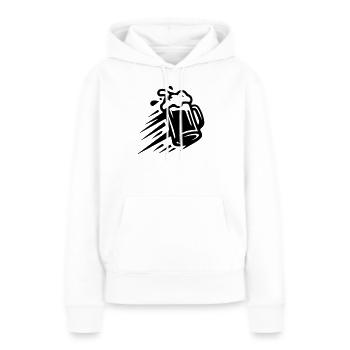 Bier Bierkrug Symbol - Frauen Premium Bio Hoodie - Weiß - Vorne - Julia (174cm)