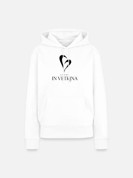 Herzdesign im Schaufenster - Frauen Premium Bio Hoodie - Weiß