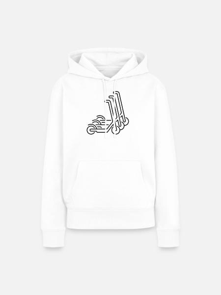 E-Scooter-Flottenlinien-Ikone - Frauen Premium Bio Hoodie - Weiß