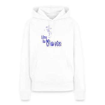Live in Vineta - Frauen Premium Bio Hoodie - Weiß - Vorne - Julia (174cm)