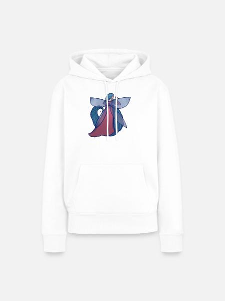Azurblaue Fee im Abendrosa Kleid - Frauen Premium Bio Hoodie - Weiß