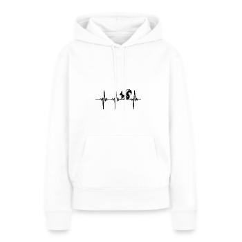 Herzschlag für süsse Eichhörnchen - Frauen Premium Bio Hoodie - Weiß - Vorne - Julia (174cm)