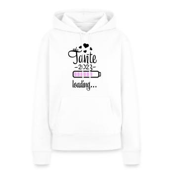 tante 2023 2f 19 - Frauen Premium Bio Hoodie - Weiß - Vorne - Julia (174cm)