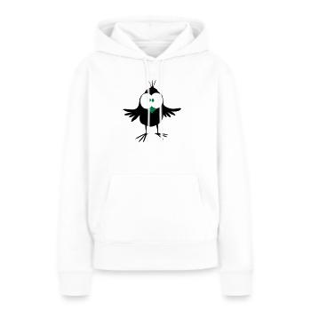 Moineau - Sweat à capuche Premium bio Femme - blanc - Devant - Julia (174cm)