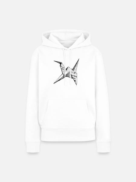 Origami - Frauen Premium Bio Hoodie - Weiß