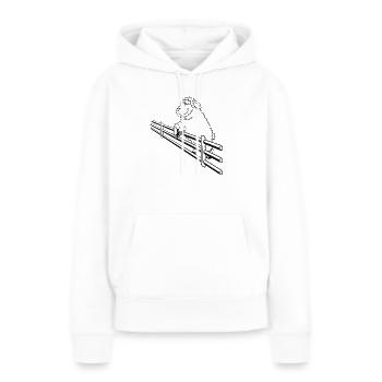 Mouton pâturage sauter clôture schaefchen clôtures troupeau - Sweat à capuche Premium bio Femme - blanc - Devant - Julia (174cm)