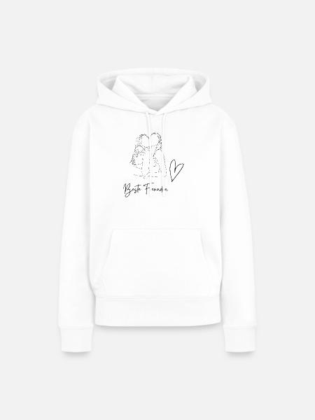 Beste Freundin - Frauen Premium Bio Hoodie - Weiß
