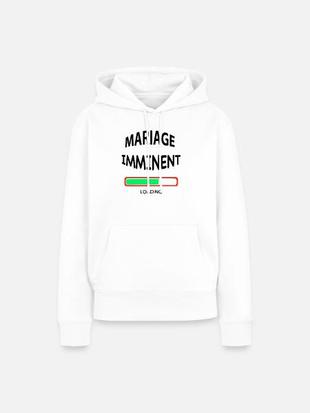 Drohende Heirat - Frauen Premium Bio Hoodie - Weiß