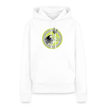 Poséidon Triton - Sweat à capuche Premium bio Femme - blanc - Devant - Julia (174cm)