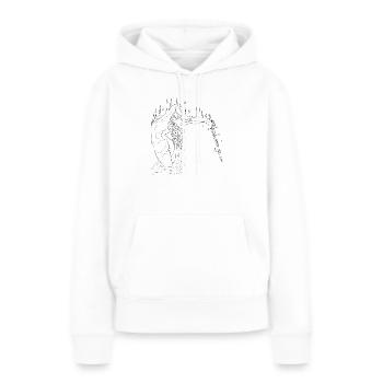 Déesse du feu - Sweat à capuche Premium bio Femme - blanc - Devant - Julia (174cm)