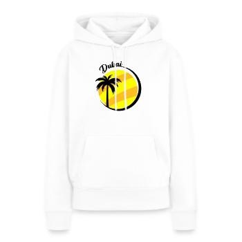 Dubaï - Sweat à capuche Premium bio Femme - blanc - Devant - Julia (174cm)