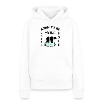 Ours polaire Wilderness Antarctique - Sweat à capuche Premium bio Femme - blanc - Devant - Julia (174cm)