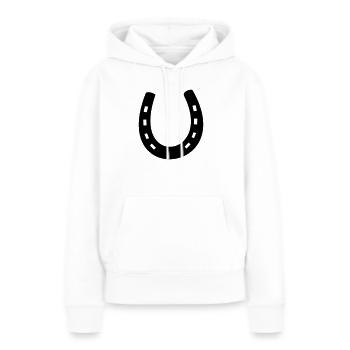 Hufeisen - Frauen Premium Bio Hoodie - Weiß - Vorne - Julia (174cm)