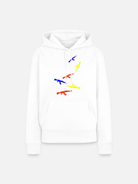 Gewehr icon symbol - Frauen Premium Bio Hoodie - Weiß