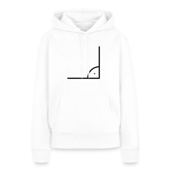 Mathematik Symbol - Rechter Winkel - Frauen Premium Bio Hoodie - Weiß - Vorne - Julia (174cm)