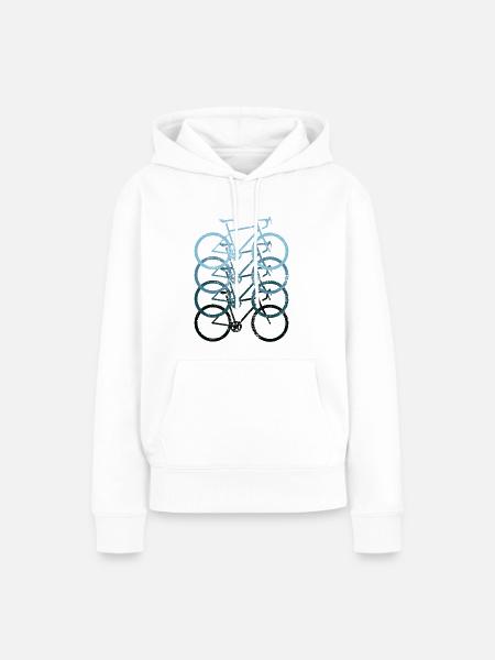 Rennrad - Frauen Premium Bio Hoodie - Weiß