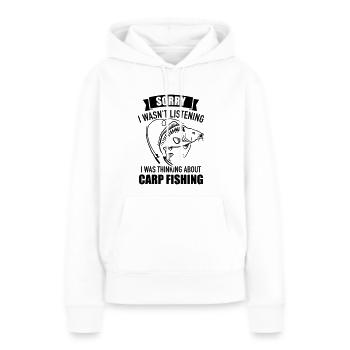 Karpfen - Frauen Premium Bio Hoodie - Weiß - Vorne - Julia (174cm)