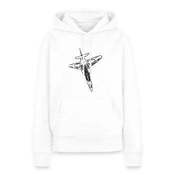 Élégant avion Jet Flyer - Sweat à capuche Premium bio Femme - blanc - Devant - Julia (174cm)