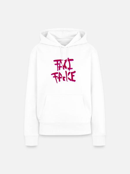 Fact or Fake - Frauen Premium Bio Hoodie - Weiß