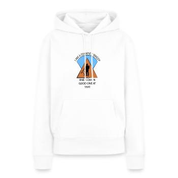 Ramoneur Ramoneur Ramoneur - Sweat à capuche Premium bio Femme - blanc - Devant - Julia (174cm)