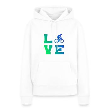 Vélo de route Vélo de route Vélo de route Vélo de route Femme - Sweat à capuche Premium bio Femme - blanc - Devant - Julia (174cm)