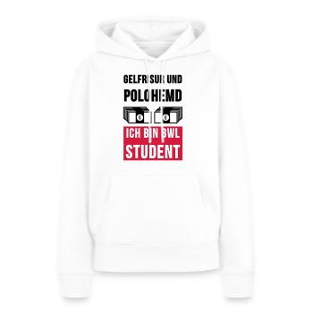 BWL Student Tassen & Zubehör - Frauen Premium Bio Hoodie - Weiß - Vorne - Julia (174cm)