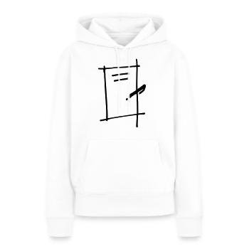To Do Liste,Anzeige,Papier,Notizbuch,Organisation - Frauen Premium Bio Hoodie - Weiß - Vorne - Julia (174cm)