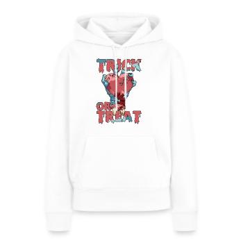 Trick or Treat - Frauen Premium Bio Hoodie - Weiß - Vorne - Julia (174cm)