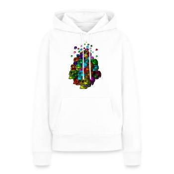 Colorful skull pile - Women’s Premium Organic Hoodie - white - Front - Julia (174cm)