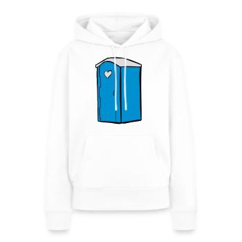 Toilette - Frauen Premium Bio Hoodie - Weiß - Vorne - Julia (174cm)